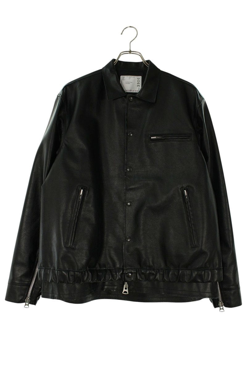 Sacai 26SS Leather Blouson Black Size M
