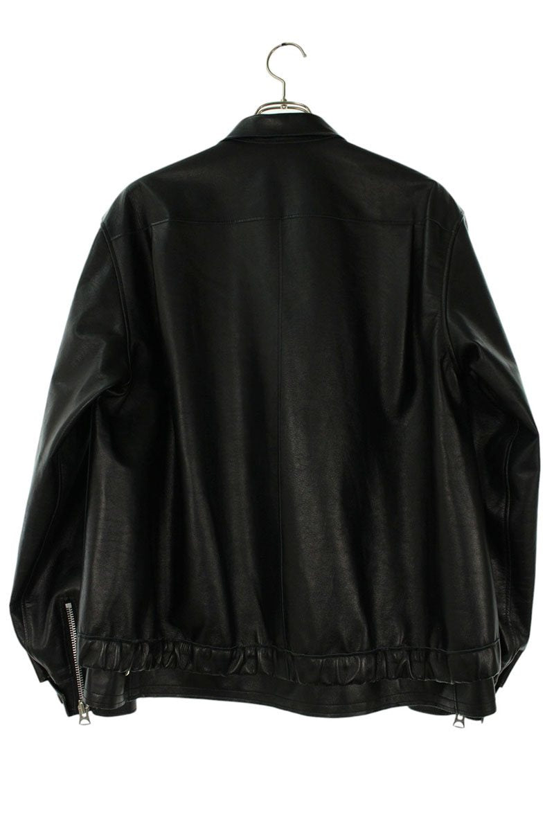 Sacai 26SS Leather Blouson Black Size M