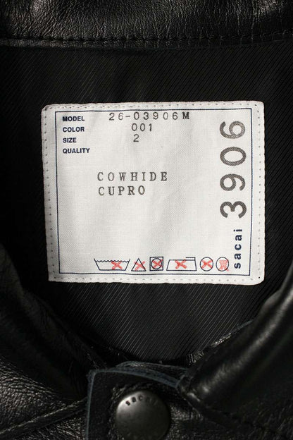 Sacai 26SS Leather Blouson Black Size M