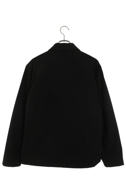 PRADA Triangle Logo Plaque Shirt Jacket Black Size S