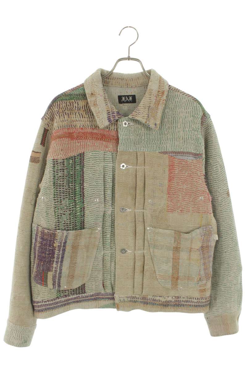 FAF SS26 Kantha Quilt Multi-Stitch Blouson Multi Size S