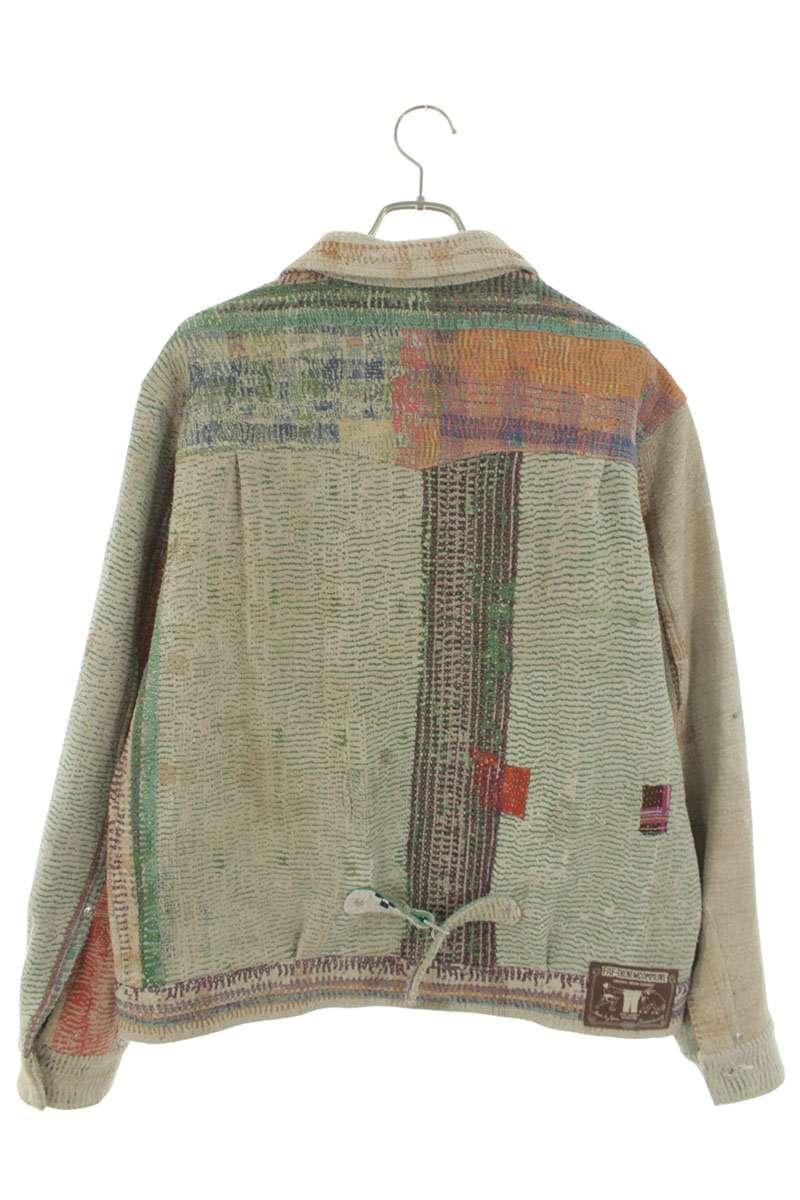 FAF SS26 Kantha Quilt Multi-Stitch Blouson Multi Size S