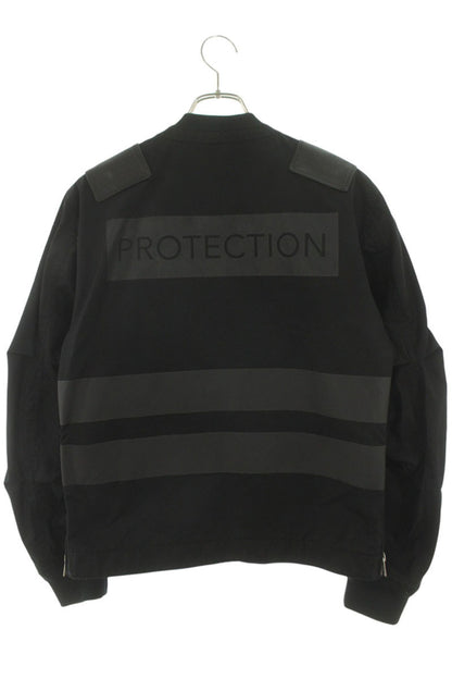MONCLER Logo Patch Zip-Up Blouson Black Size S