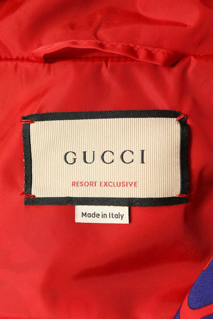 GUCCI Multi Monogram Zip-Up Blouson Blue/White/Red Size M