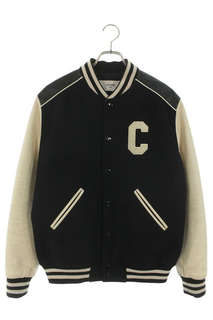 CELINE C Logo Teddy Blouson Black/White Size M