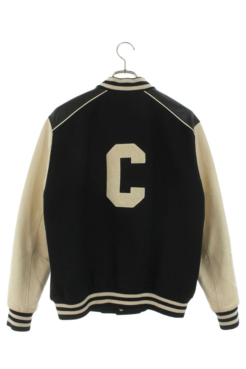 CELINE C Logo Teddy Blouson Black/White Size M