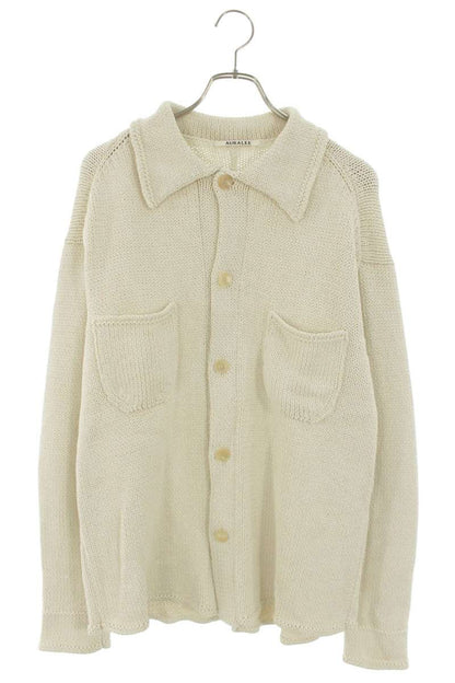 AURALEE Cotton Knit Blouson Beige Size L