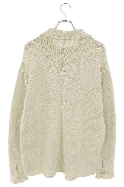 AURALEE Cotton Knit Blouson Beige Size L