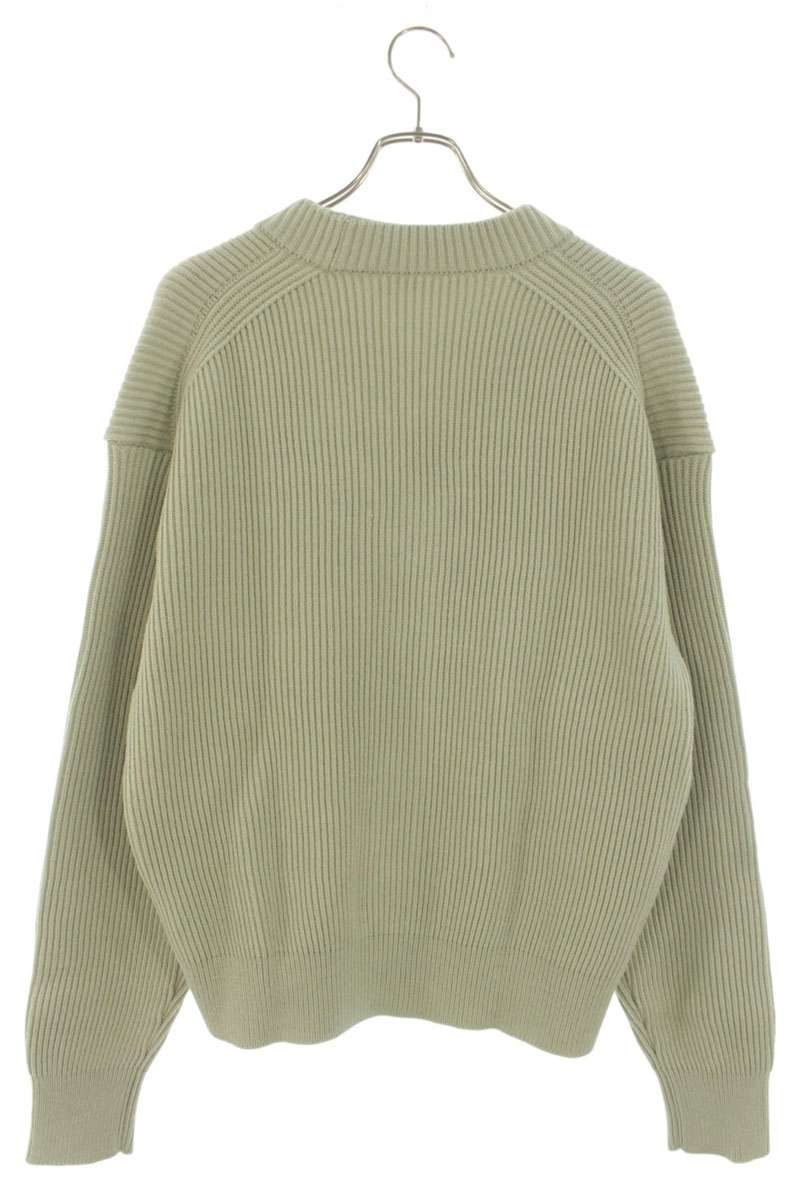 AURALEE Wool Knit Jacket Light Green Size XL