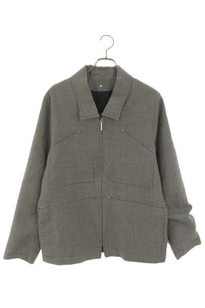 Omar Afridi Houndstooth Coverall Blouson Gray Size S