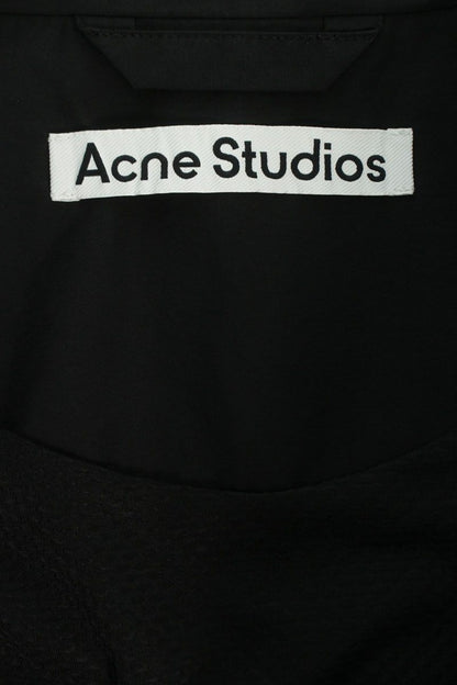 ACNE STUDIOS Back Logo Embroidered Nylon Jacket Black Size S