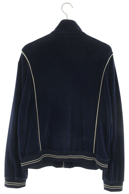 CELINE Triomphe Embroidered Velour Jersey Blouson Size L