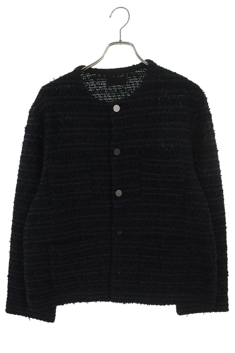 Coohem Collarless Cotton Nylon Blouson Black Size XL