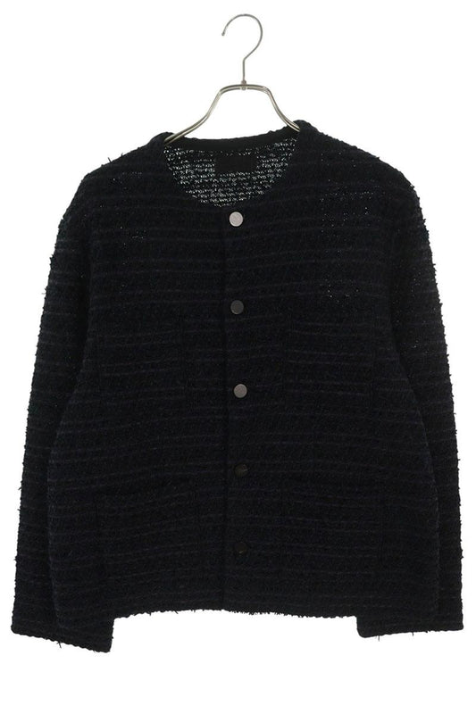 Coohem Collarless Cotton Nylon Blouson Black Size XL