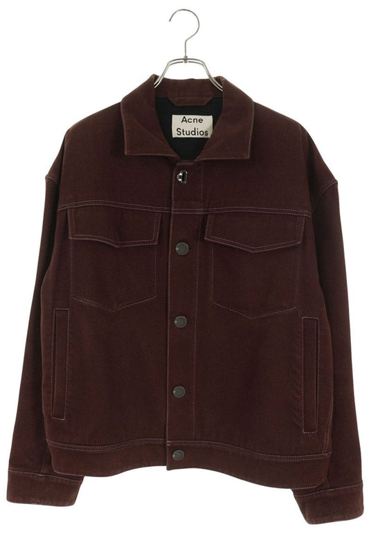 ACNE STUDIOS Cotton Twill Jacket Brown Size M