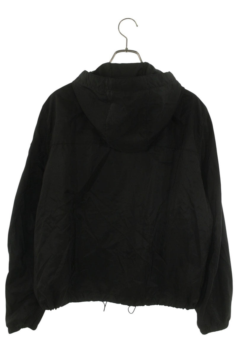 PRADA Triangle Nylon Hooded Zip Blouson Black Size XXL