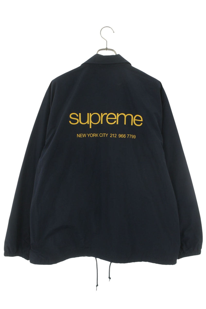 SUPREME 23AW Nyc Back Logo Coaches Jacket Navy Size XL