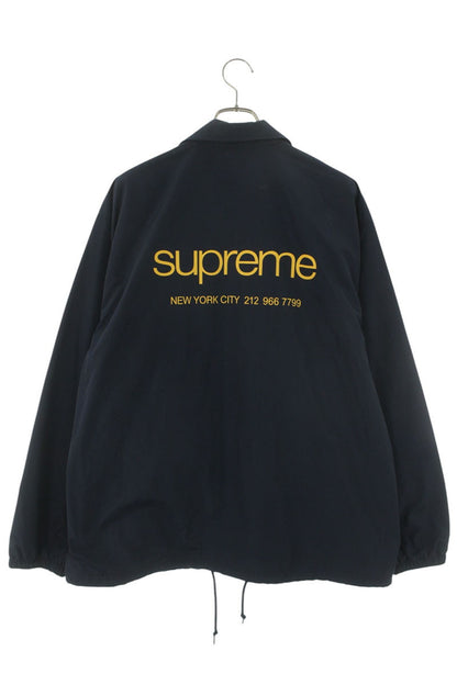 SUPREME 23AW Nyc Back Logo Coaches Jacket Navy Size XL