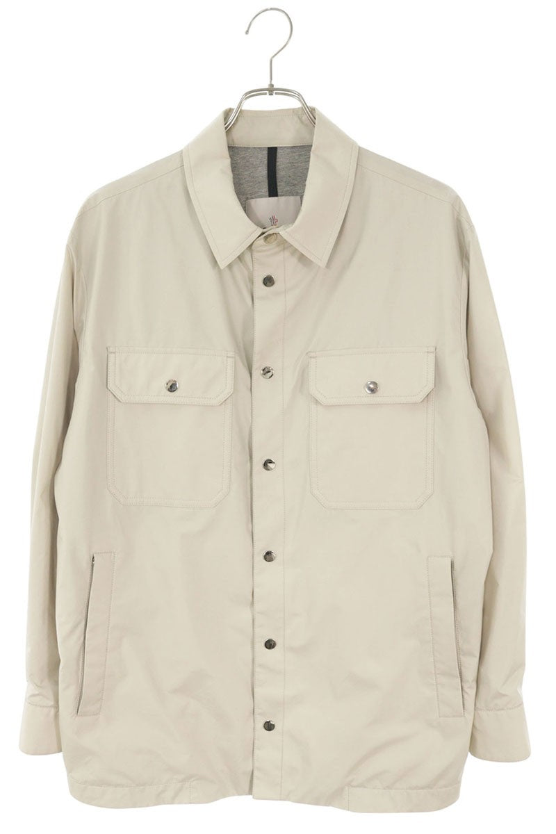 MONCLER PIZ Polyester Shirt Blouson Beige Size L