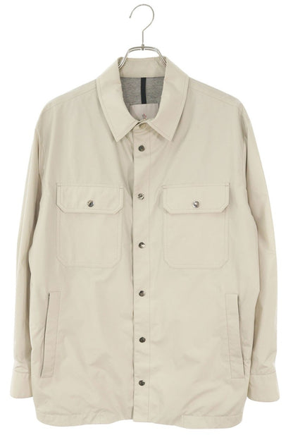MONCLER PIZ Polyester Shirt Blouson Beige Size L
