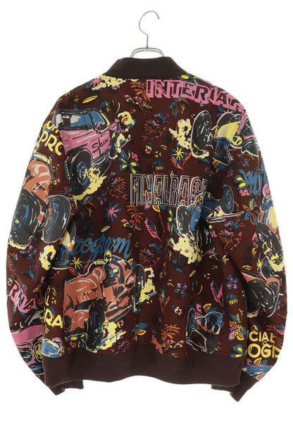 Sacai Tropical Print Bomber Jacket Red Size M