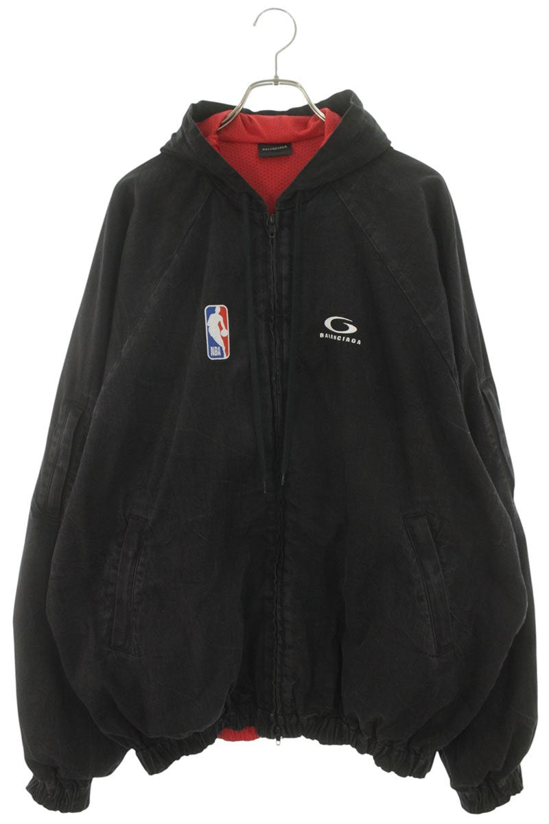 BALENCIAGA NBA Denim Blouson Black/Red Size XS