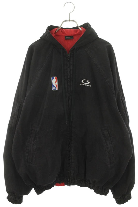 BALENCIAGA NBA Denim Blouson Black/Red Size XS