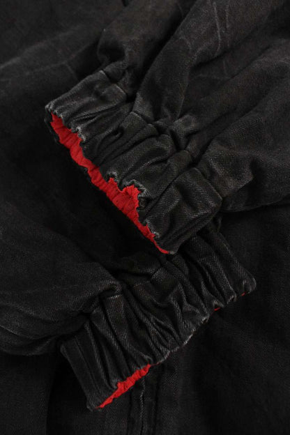 BALENCIAGA NBA Denim Blouson Black/Red Size XS