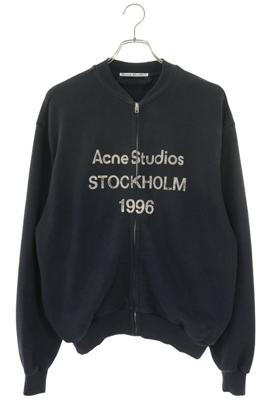 ACNE STUDIOS Vintage Wash Logo Print Zip Blouson Size XXS