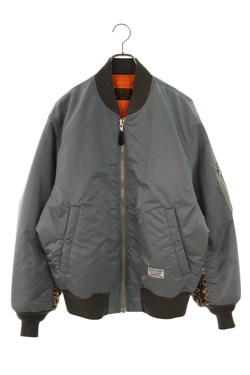 WACKO MARIA 24FW Leopard MA-1 Flight Jacket Gray Size XL