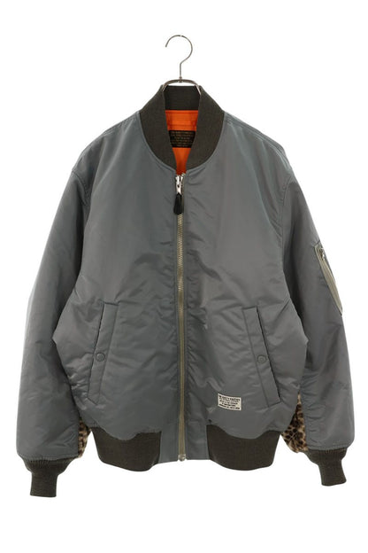 WACKO MARIA 24FW Leopard MA-1 Flight Jacket Gray Size XL
