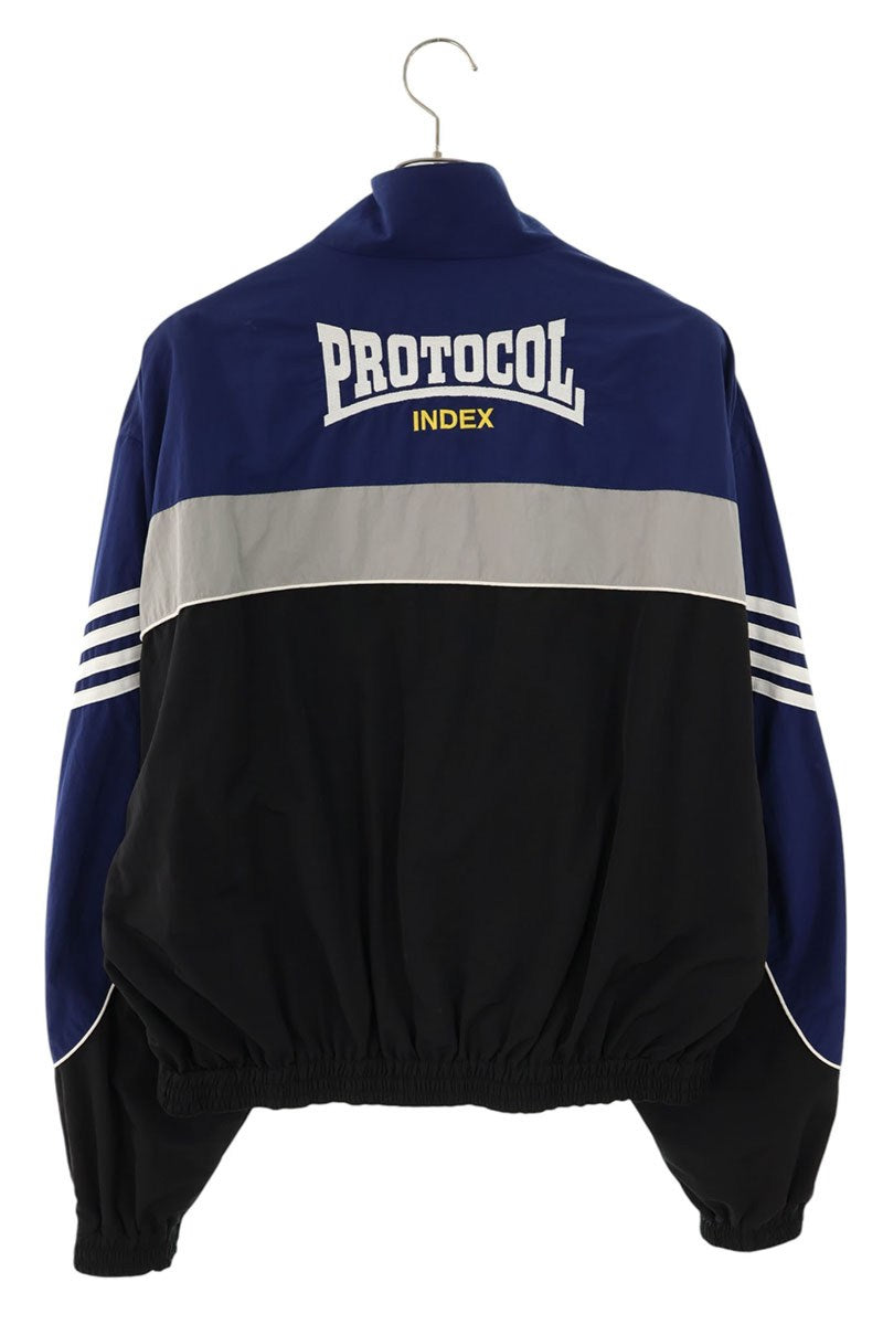 Protocol Index Logo Embroidered Bicolor Track Jacket Size L