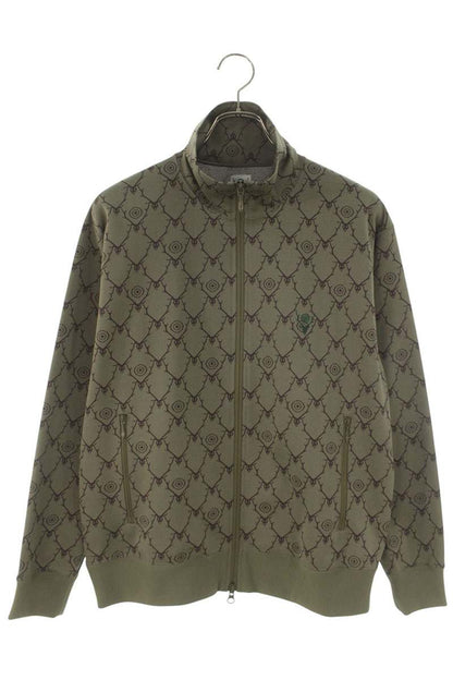 South2West8 Patterned Track Jacket Khaki Size S