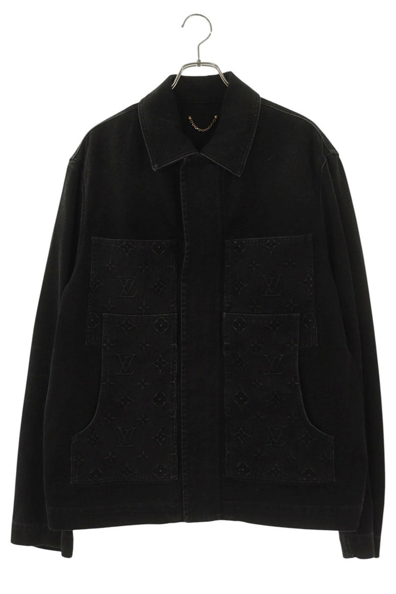LOUISVUITTON 24AW Workwear Embossed Monogram Blouson Size L