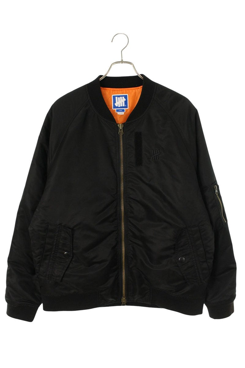 UNDEFEATED MA-1 Bomber Jacket Black Size L
