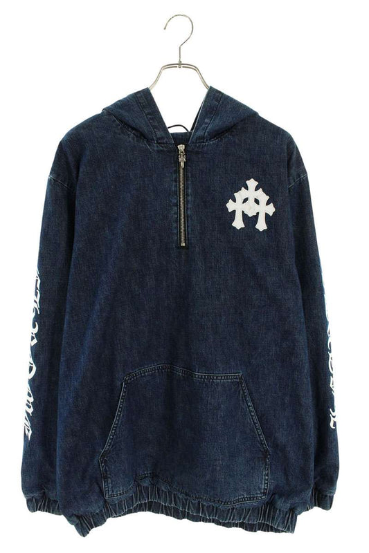 Chrome Hearts RUCKUS Half-Zip Denim Anorak Blue Size L