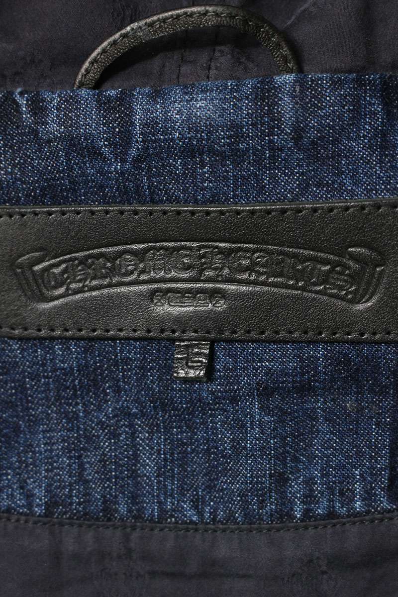 Chrome Hearts RUCKUS Half-Zip Denim Anorak Blue Size L