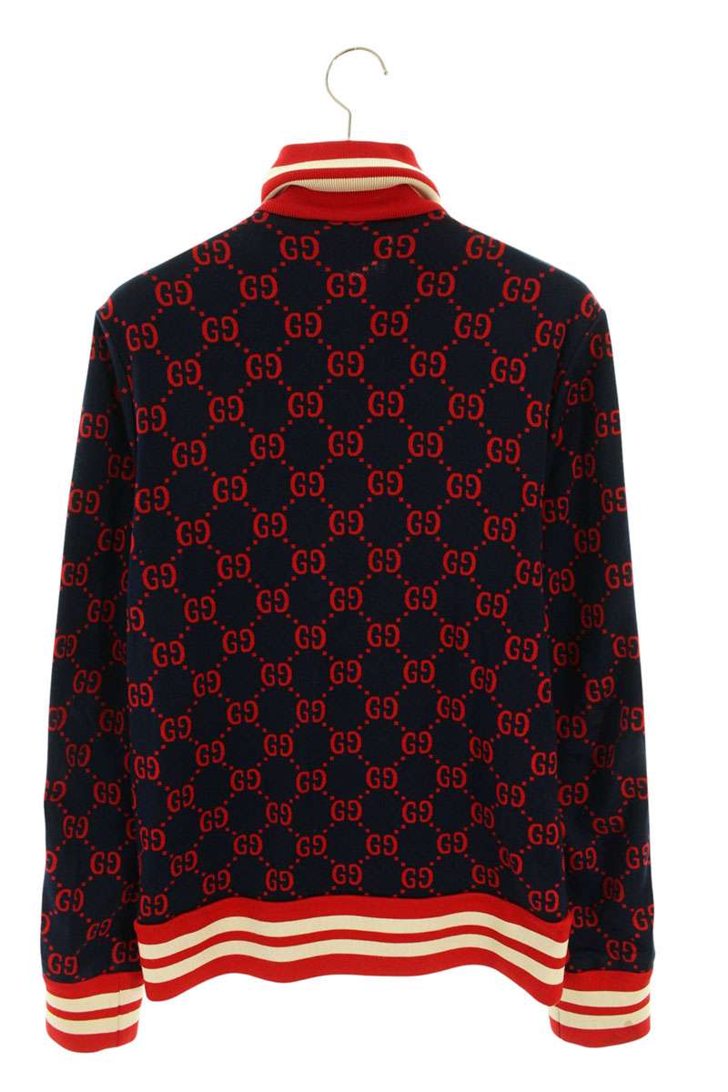 GUCCI GG Jacquard Track Jacket Navy/Red Size M