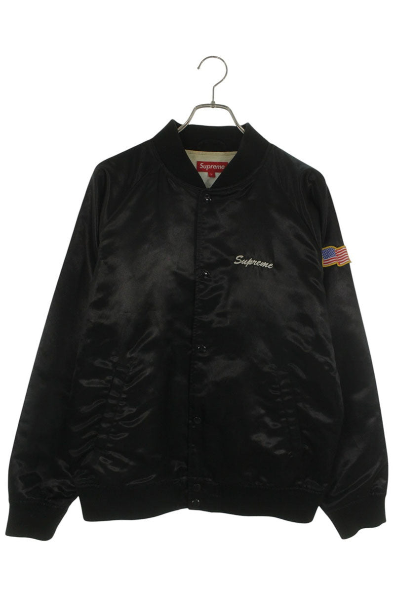 SUPREME 16SS Betty Boop Satin Club Jacket Black Size L