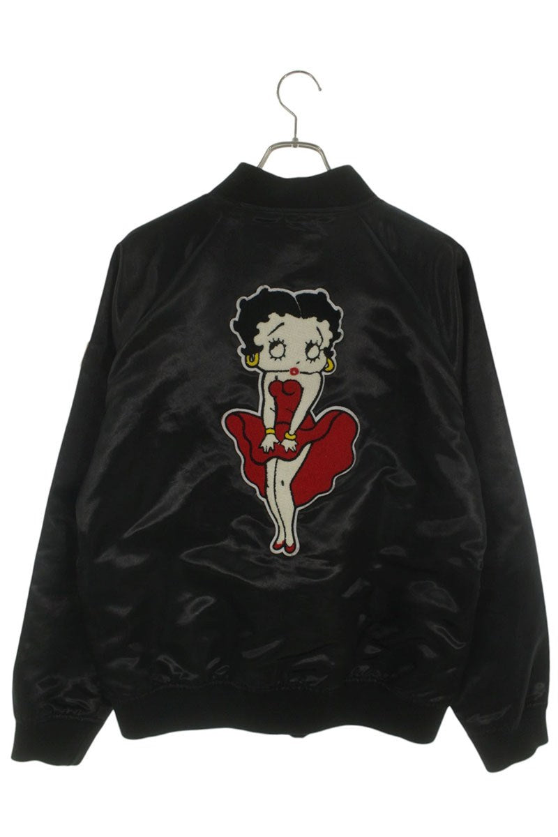 SUPREME 16SS Betty Boop Satin Club Jacket Black Size L