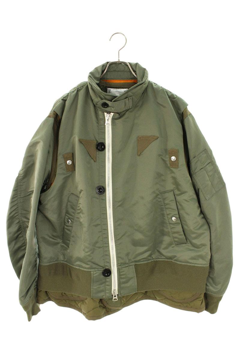 Sacai Nylon Twill Mix Blouson Green Size L