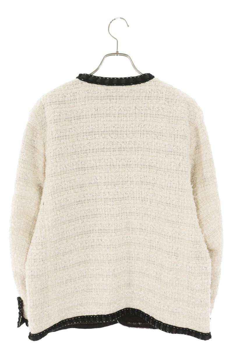 READYMADE Heart Button Tweed Jacket White Size S