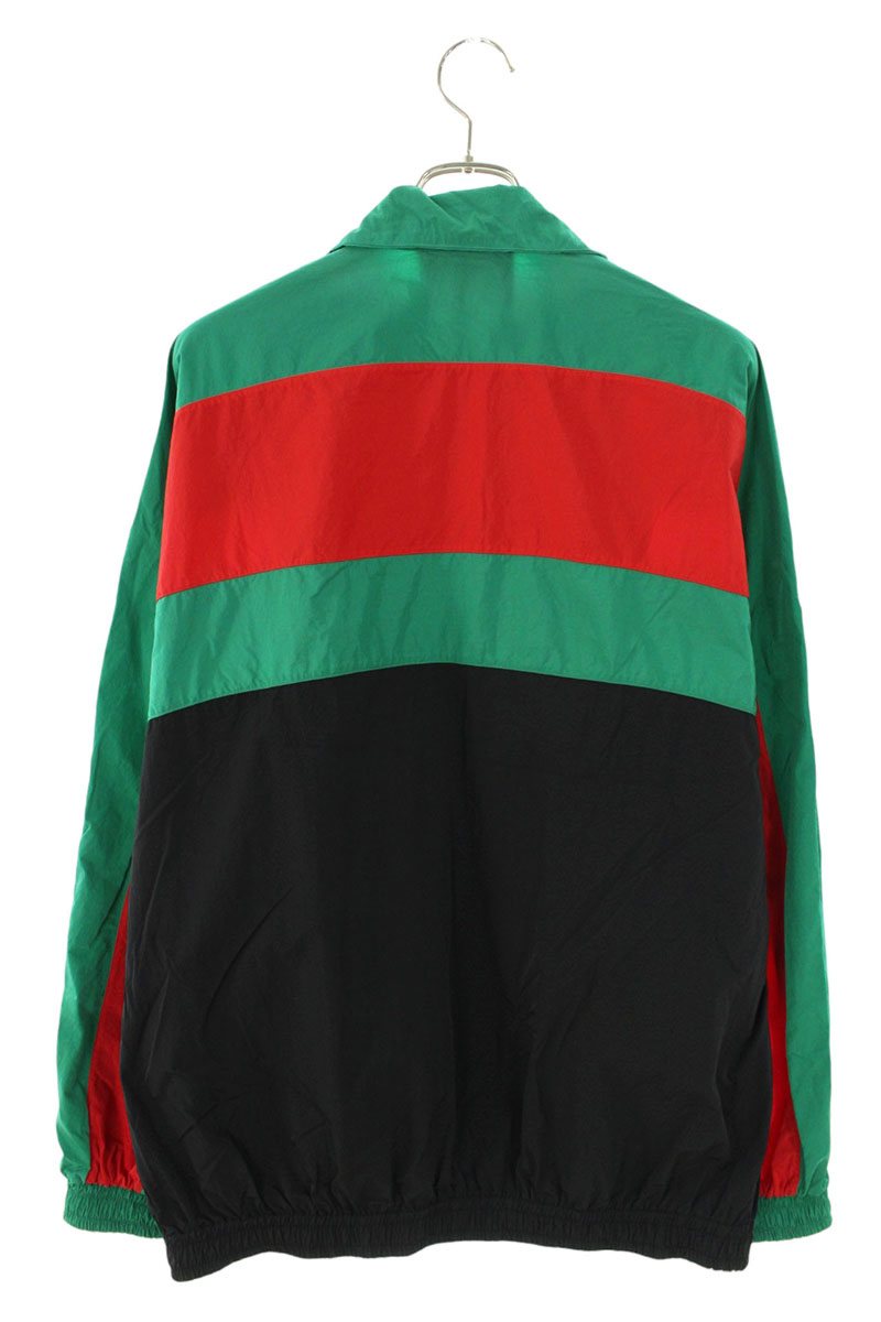 GUCCI Logo Nylon Track Jacket Green/Black/Red Size M
