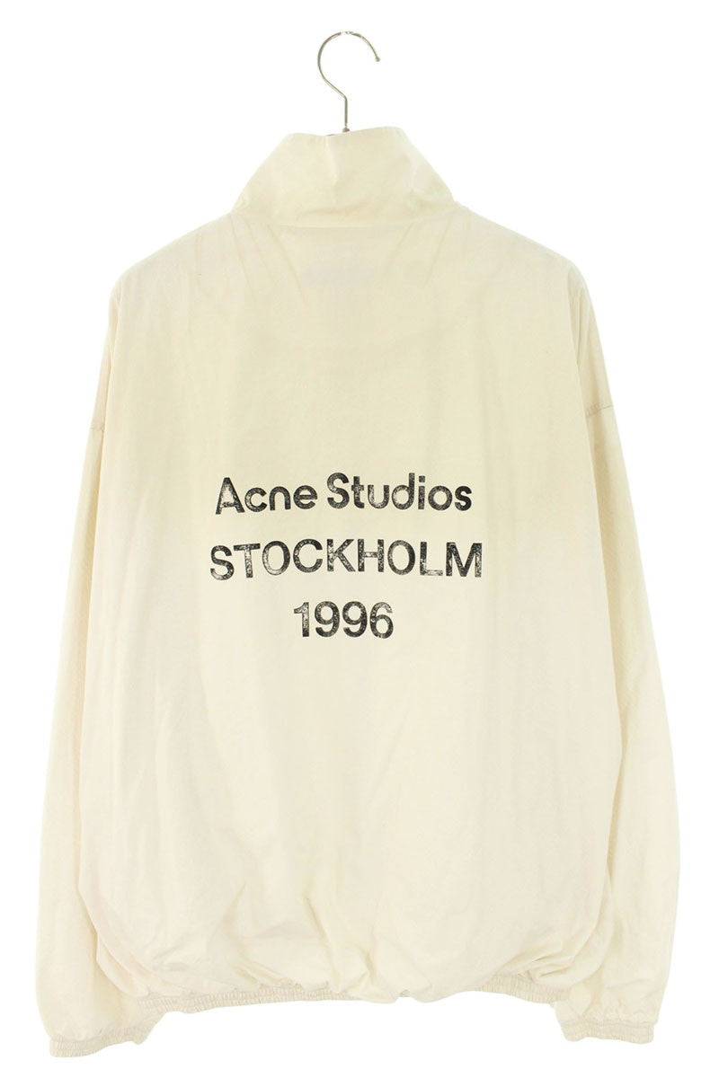 ACNE STUDIOS Cotton Distressed Zip Blouson White Size M