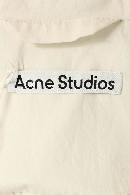 ACNE STUDIOS Cotton Distressed Zip Blouson White Size M