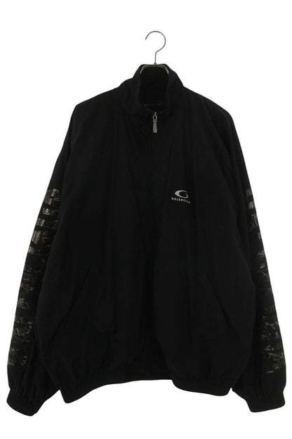 BALENCIAGA Cotton Nylon Sleeve Print Track Jacket Size L