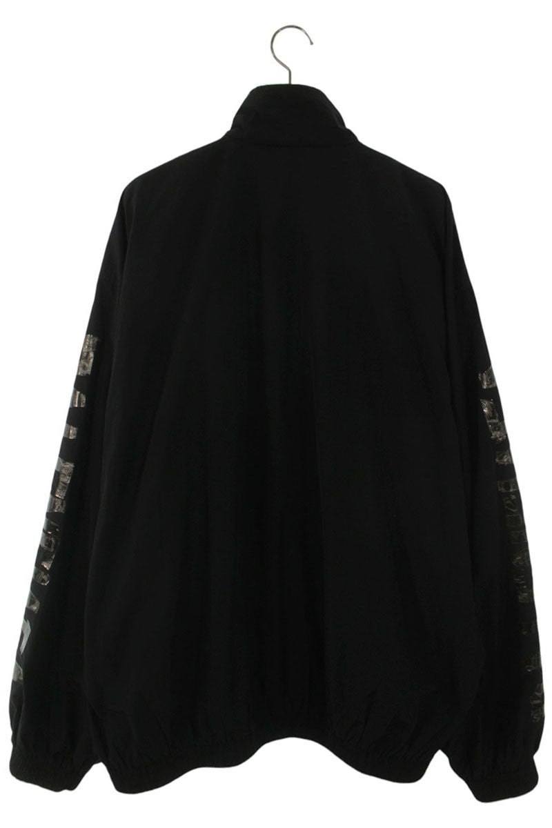 BALENCIAGA Cotton Nylon Sleeve Print Track Jacket Size L