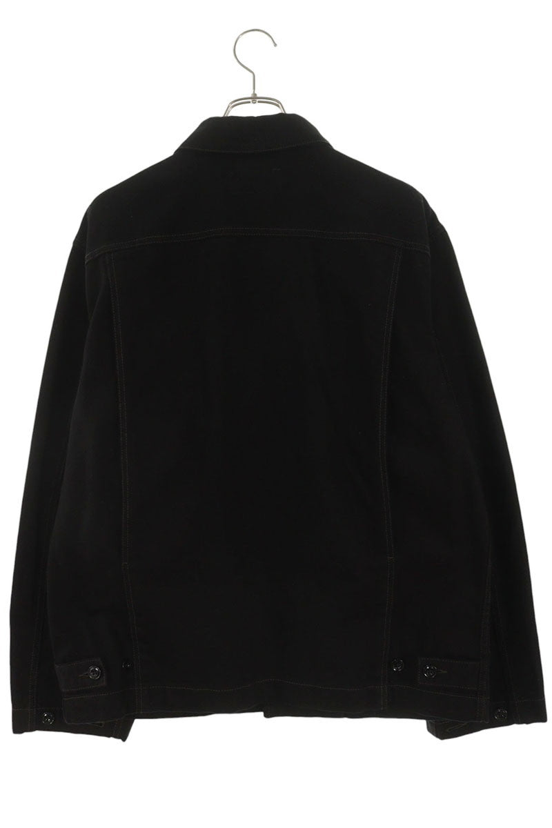 LEMAIRE Cotton Leather Boxy Jacket Black Size M