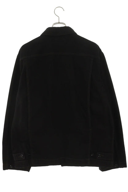 LEMAIRE Cotton Leather Boxy Jacket Black Size M