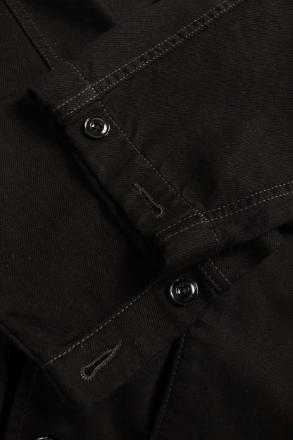 LEMAIRE Cotton Leather Boxy Jacket Black Size M